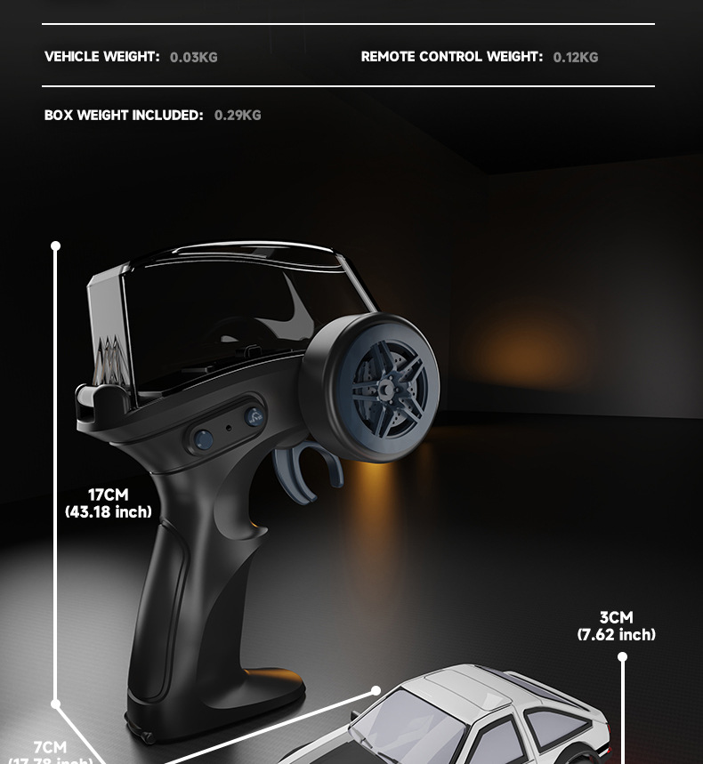 Mini Drift RC Car - Side Angle