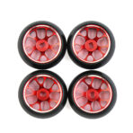 Red Drift Alminum wheels + Super Hard Drift Arc tyres for 1:28 WL K969 K989 284131  284010 - Image 3