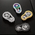 Gray  Chain Gear Metal Fidget Spinner - Image 3