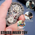 Gray  Chain Gear Metal Fidget Spinner - Image 5