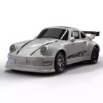 White Porsche GT3 Desktop RC Drift Car 1:64