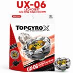 UX-06 Leoncrest Golden King Crown Beyblade Set by TopGyro X