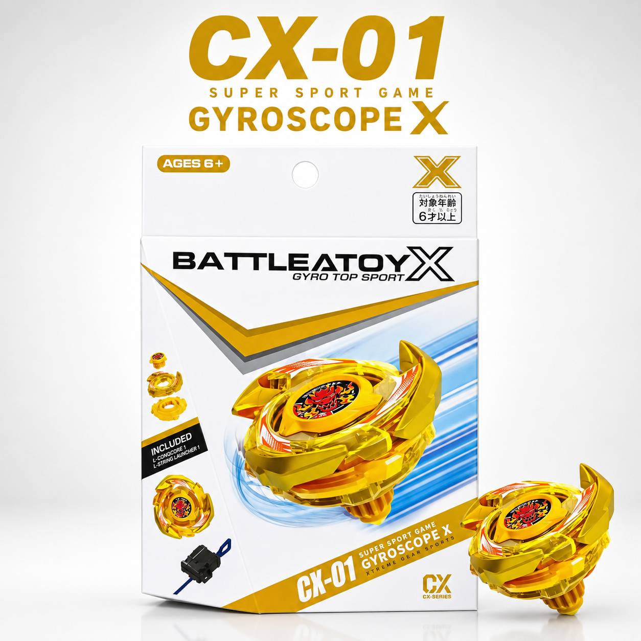 ChatGPT Image Jun 29, 2026, 07_44_17 AM-min CX-01 GOLD Gyroscope X Battle Top Beyblade Set by BattleaToy X - Image 1