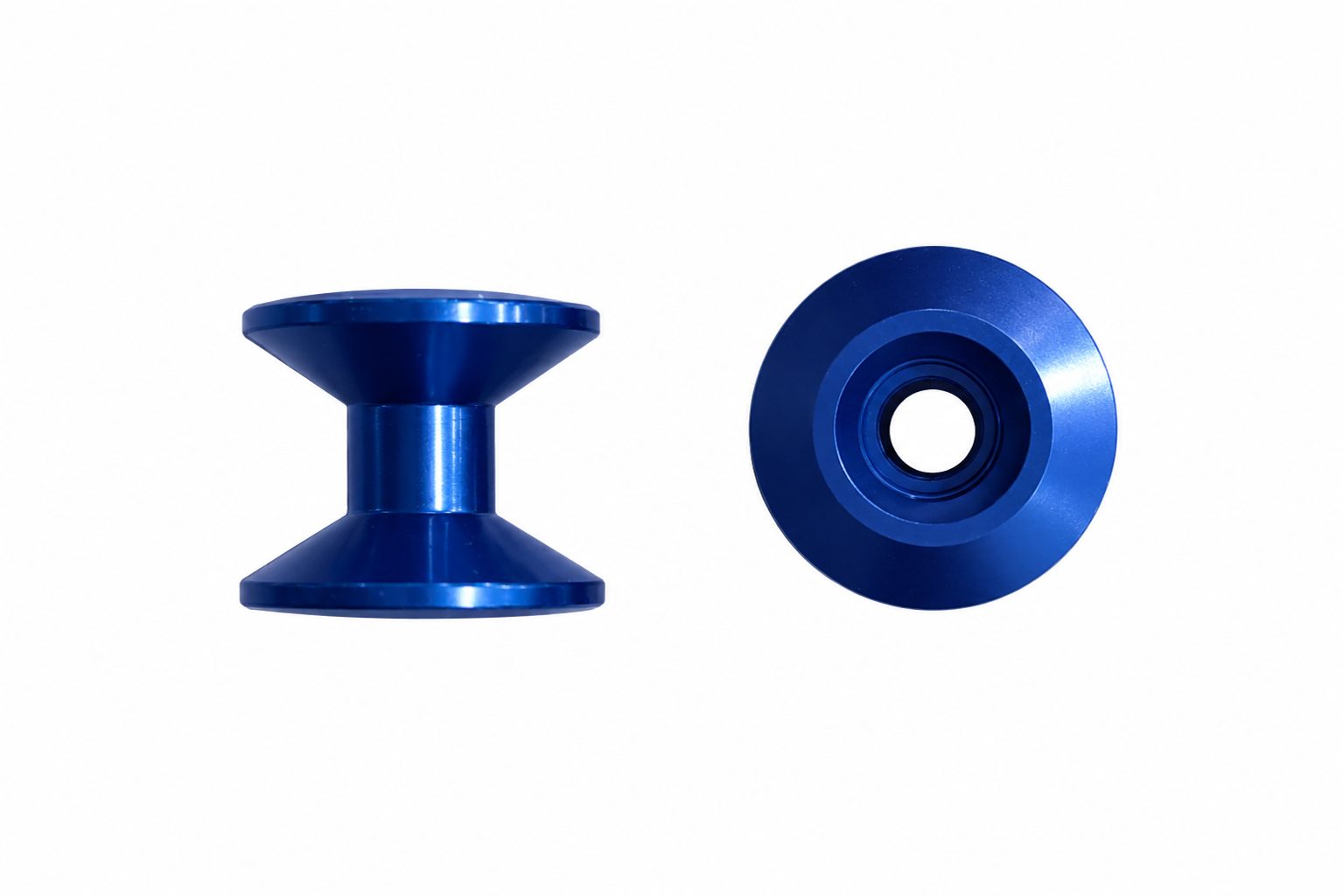 mini4wd_blue_aluminum_roller_web_optimized Dragon Rollers 13-12mm (Pair) - BLUE - Image 1