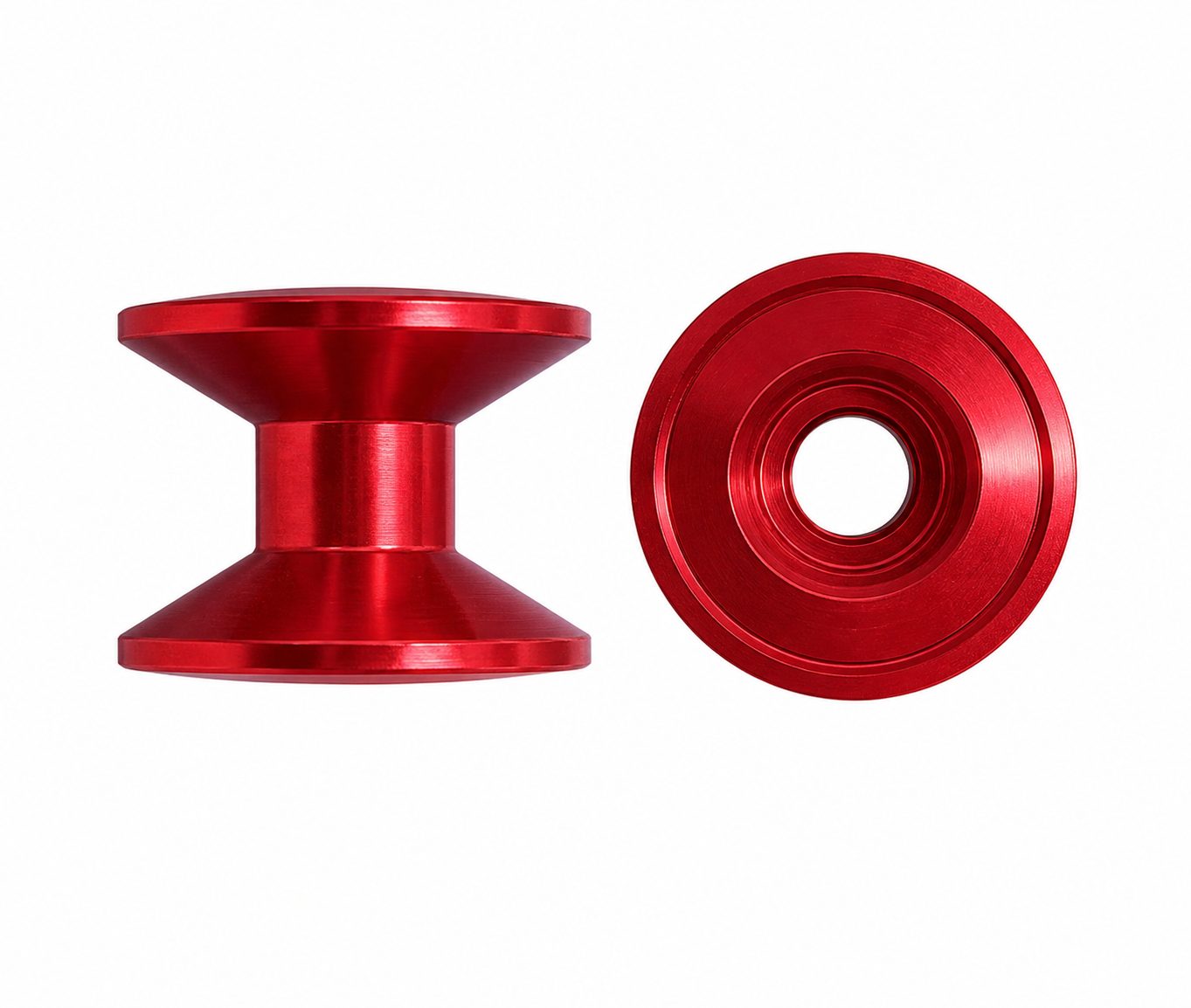 mini4wd_red_aluminum_double_roller_web_optimized Dragon Rollers 13-12mm (Pair) - RED - Image 1
