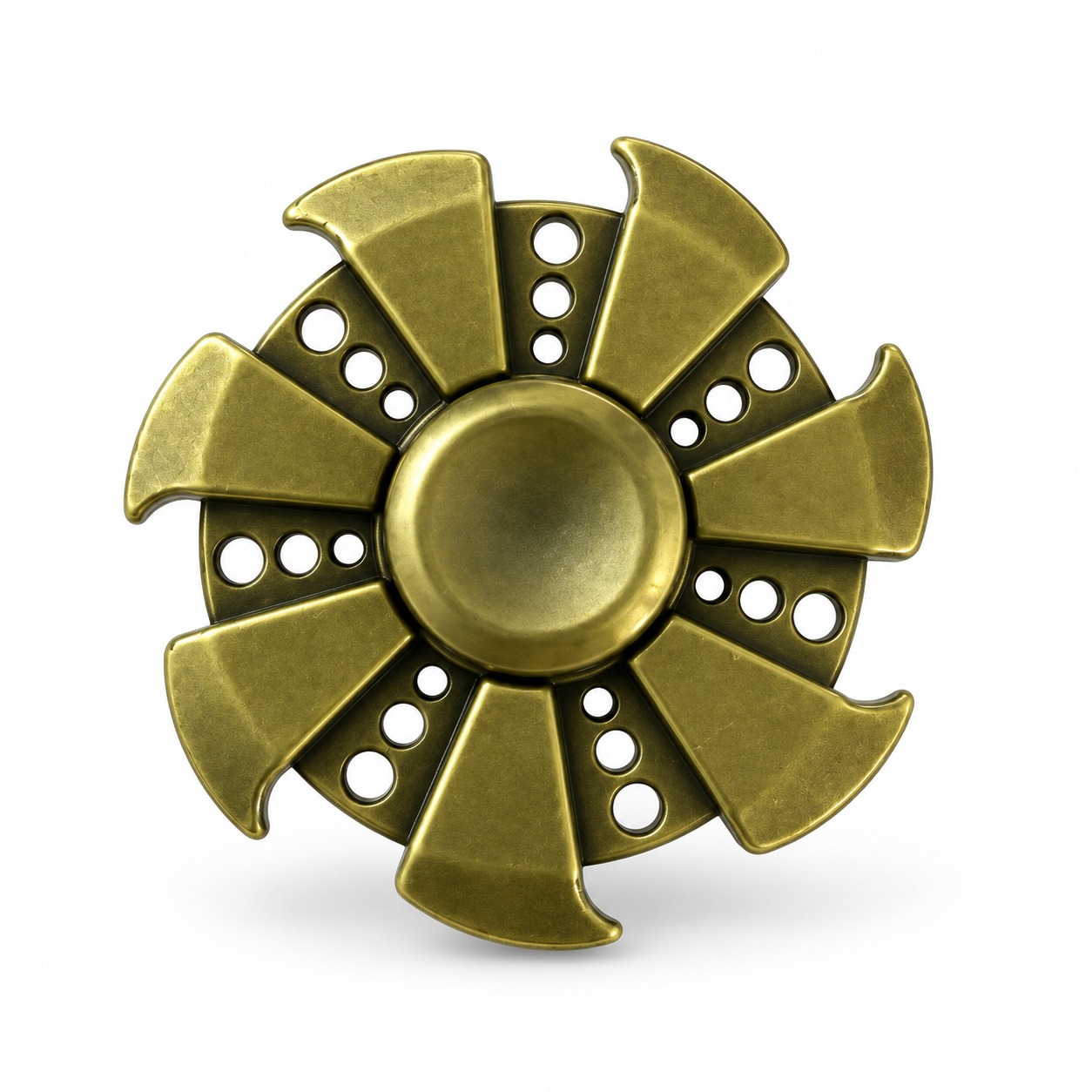 WhatsApp Image 2026-09-14 at 8.16.01 PM Brass Turbine Design Fidget Spinner - Image 1