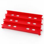 Mini 4WD 3-Lane Track - Straight Piece (Red)