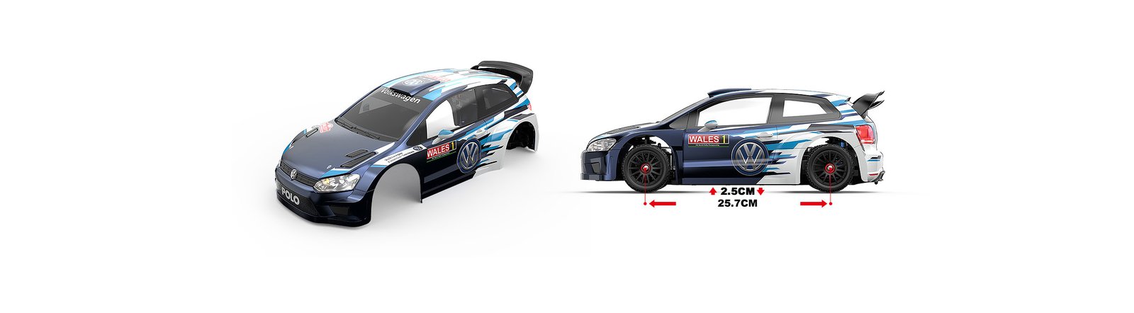 MJX Hyper Go 1/10 Volkswagen Polo R WRC Brushless RC Rally Car – 70km/h 3S RTR