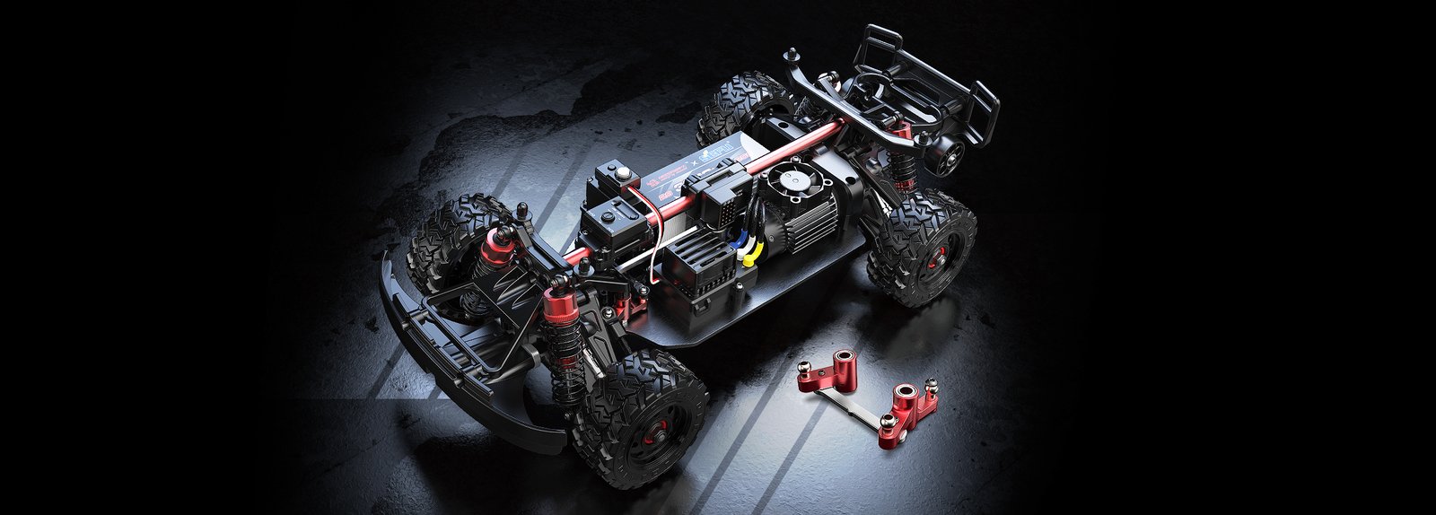 MJX Hyper Go 1/14 Brushless 4X4 RC Desert Truck with Gyro – RTR All Terrain Short Course Truck