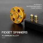 Revolver Cylinder Copper Bullet Metal Fidget Spinner