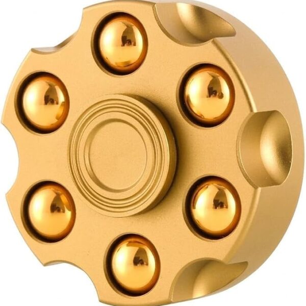 Revolver Cylinder Copper Bullet Metal Fidget Spinner