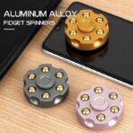 Revolver Cylinder Copper Bullet Metal Fidget Spinner